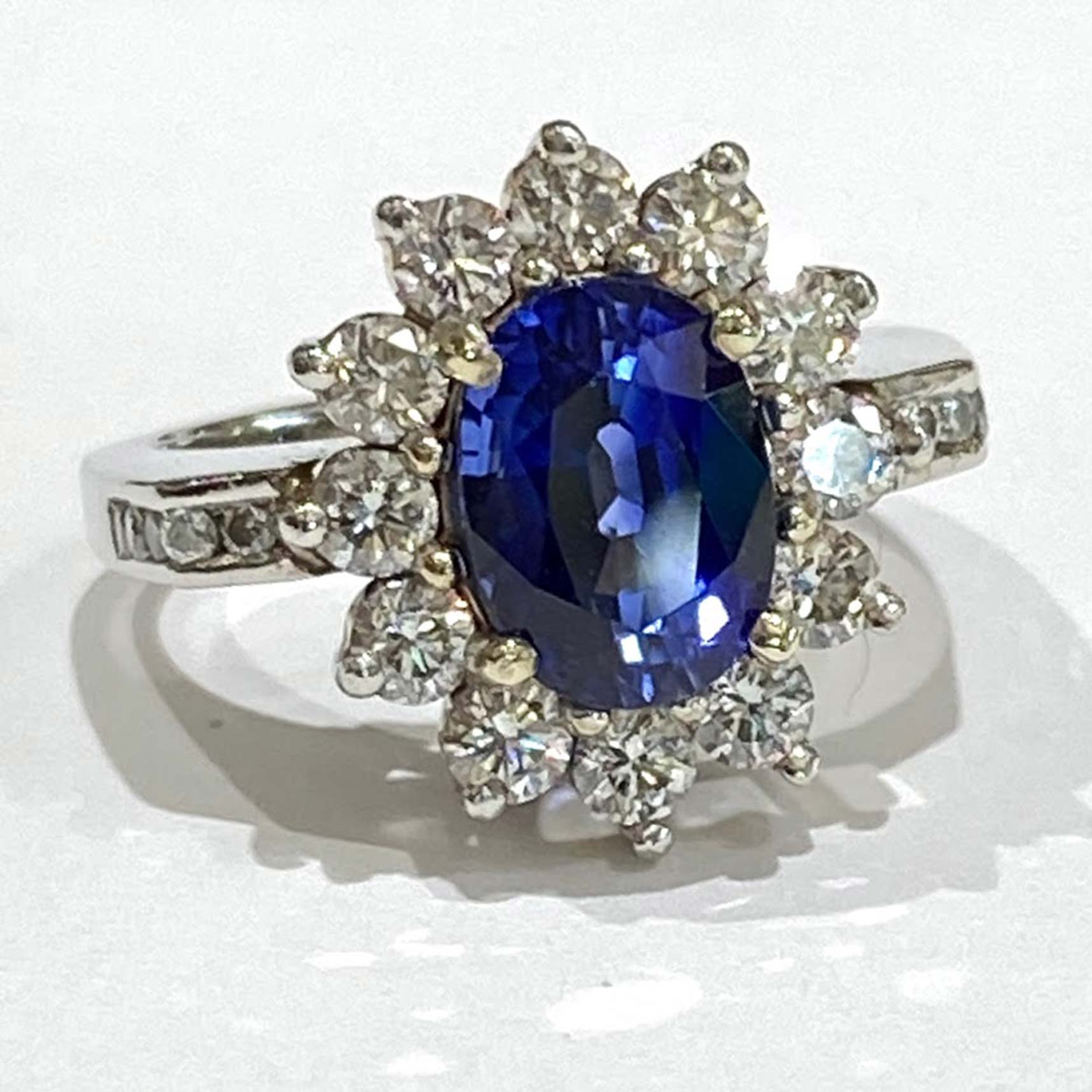 Lady's Platinum Diamond Ring With 2.45ct Sapphire - Robert and Gabriel ...