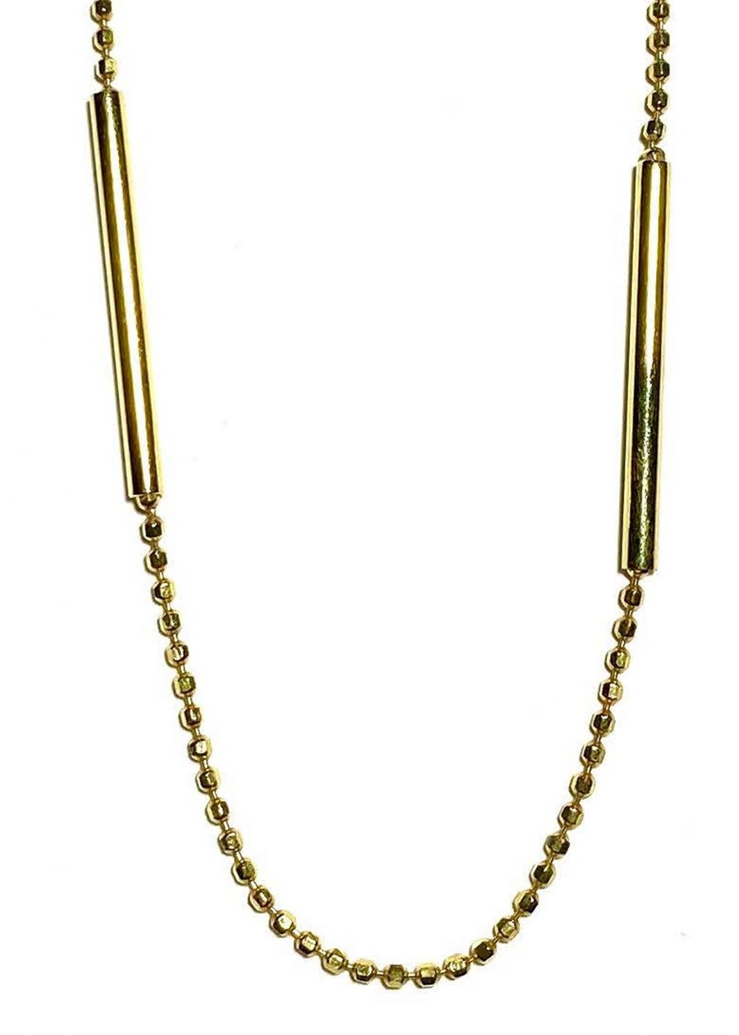 Beaded Bar and Chain Necklace