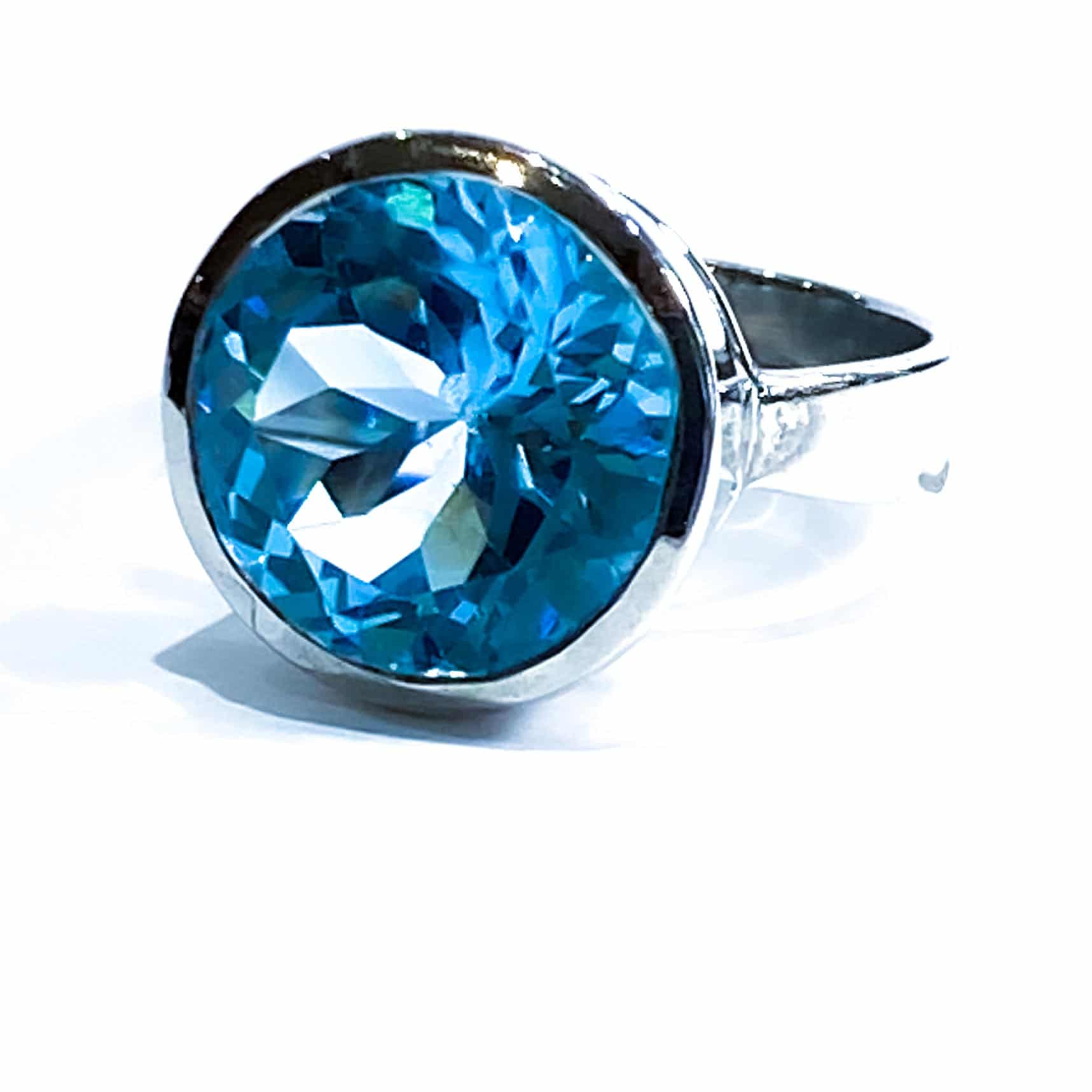 Lady's Blue Topaz Sterling Silver Ring - Robert and Gabriel Jewelers